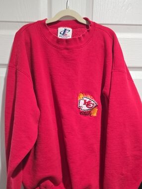 Red Kansas City Chiefs Crewneck Sweatshirt - Logo Athletic